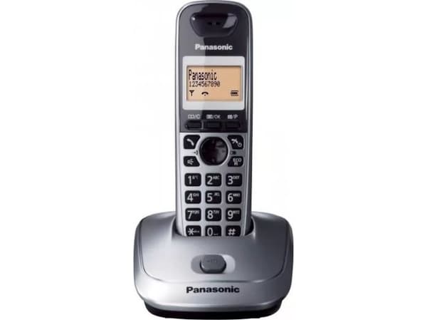 Panasonic KX-TG2511, DECT telefon, Trådløst håndsett, Høyttalertelefon, 50 oppføringer, Ringe-ID, Grå Grå