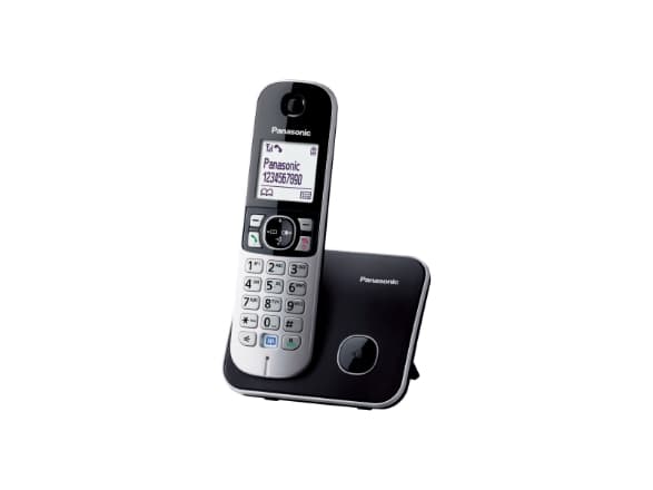 Panasonic KX-TG6811, DECT telefon, Høyttalertelefon, 120 oppføringer, Ringe-ID, Sort
