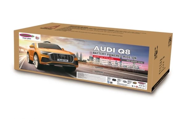 Jamara Audi Q8, 3 år, 4 hjul, Sort, Batterier kreves