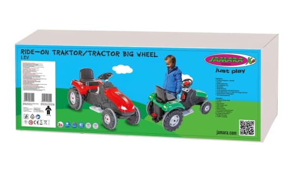 Jamara Ride On Tractor Big Wheel, 3 vuosi/vuosia, 4 renkaita, Musta, Vihreä