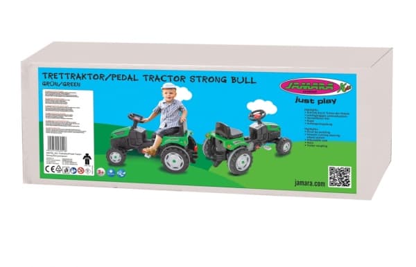 Jamara Pedal Tractor Strong Bull, 3 år, 4 hjul, Sort, Grønn