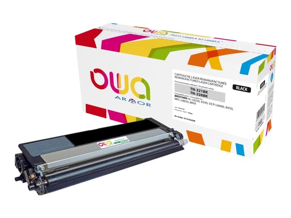 OWA - Svart - kompatibel - gjenfabrikert - tonerpatron (alternativ for: Brother TN321BK, Brother TN326BK) - for Brother DCP-L8400, DCP-L8450, HL-L825