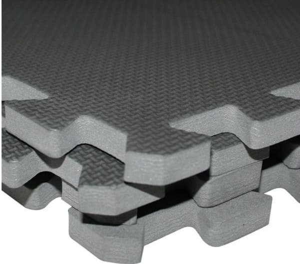 HMS Beskyttelsesmatte MP12 122 cm x 122 cm x 1,2 cm sort
