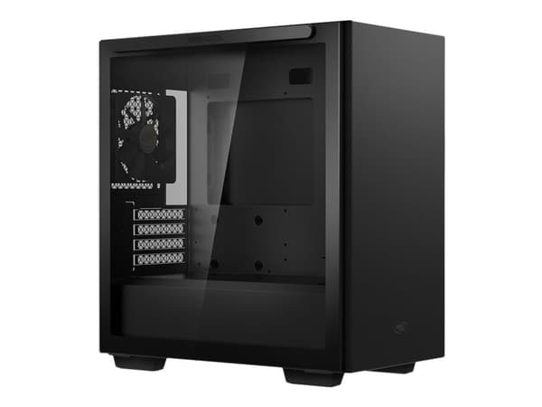 DeepCool MACUBE 110 - Tower - mini ITX / micro ATX - sidepanel med vindue (hærdet glas) - ingen strømforsyning (ATX / PS/2) - sort - USB/Lyd