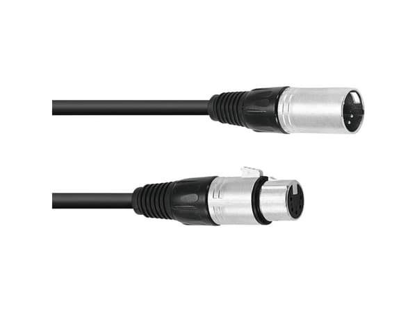 Omnitronic 30220765, XLR (5-pin), Hankoppling, XLR (5-pin), Honkoppling, 1,5 m, Svart