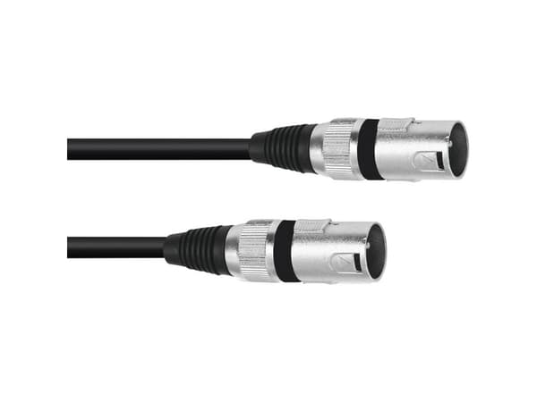 Omnitronic 3022075A, XLR (3-nastainen), Hanstik, XLR (3-nastainen), Hanstik, 0,2 m, Musta