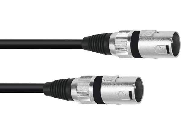 Omnitronic 3022075A, XLR (3-nastainen), Hanstik, XLR (3-nastainen), Hanstik, 0,2 m, Musta