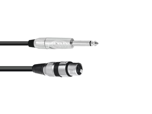 Omnitronic 3022516M, XLR (3-pin), Hankoppling, 6,35mm, Hankoppling, 2 m, Svart