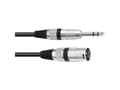 Miniatyrbild 2 av 2: Omnitronic 30225196 XLR-adapterkabel [1x XLR-kontakt 3-stift - 1x Jack 6,3 mm (stereo)] 2,00 m Svart