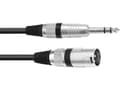 Miniatyrbild 1 av 2: Omnitronic 30225196 XLR-adapterkabel [1x XLR-kontakt 3-stift - 1x Jack 6,3 mm (stereo)] 2,00 m Svart