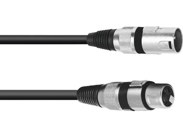 Omnitronic 30220595, XLR (3-pin), Hankjønn, XLR (3-pin), Hunkjønn, 30 m, Sort