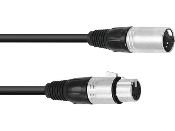 Omnitronic 30220768 XLR Forbindelsesledning [1x XLR-stik 5-polet - 1x XLR-bøsning 5-polet ] 3.00 m Sort