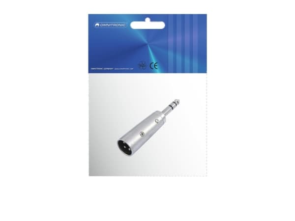 Omnitronic 30226455, 3-pin XLR, 6,3 mm, Sølv