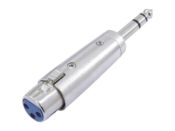 Omnitronic 30226405, 3-pin XLR, 6,3 mm, 0,09 m, Sølv