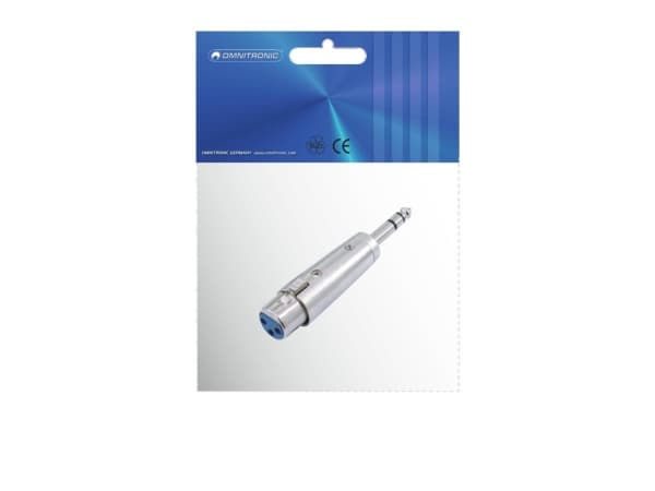Omnitronic 30226405, 3-pin XLR, 6,3 mm, 0,09 m, Sølv