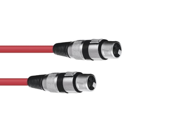 Omnitronic 30220900, XLR (3-nastainen), Hanstik, XLR (3-nastainen), Hunstik, 1,5 m, Rød
