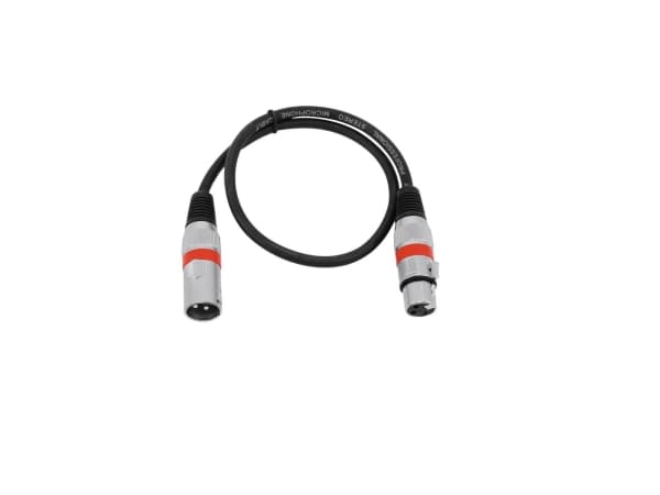 Omnitronic 30220401, XLR (3-pin), Hankoppling, XLR (3-pin), Honkoppling, 0,5 m, Svart