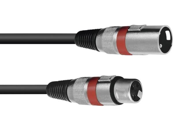 Omnitronic 30220401, XLR (3-pin), Hankoppling, XLR (3-pin), Honkoppling, 0,5 m, Svart