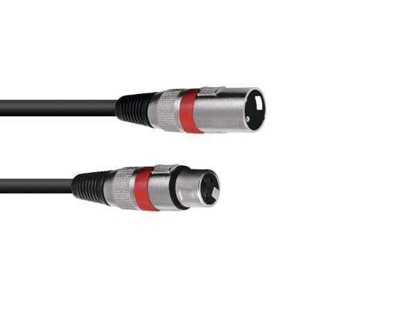 Omnitronic 30220401, XLR (3-pin), Hankjønn, XLR (3-pin), Hunkjønn, 0,5 m, Sort