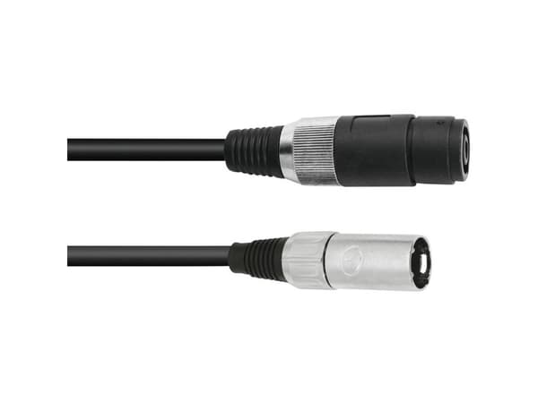 Omnitronic 30225590, Speakon, Hunkjønn, XLR (3-pin), Hankjønn, 1 m, Sort