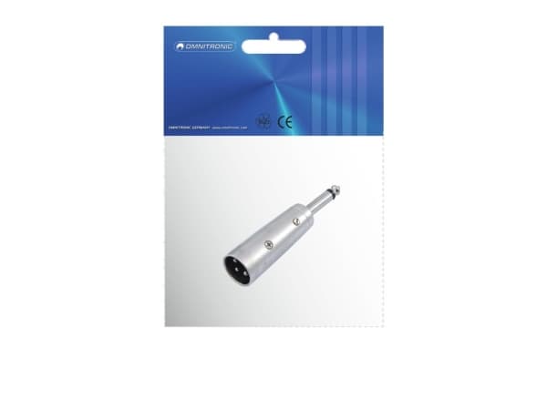 Omnitronic 30226450, 3-pin XLR, 6,3 mm, Sølv