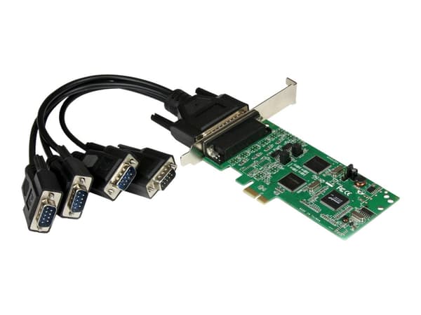 StarTech.com 4-ports seriell PCI Express-grensesnittkort - 2 x RS232 2 x RS422 / RS485 - Seriell adapter - PCIe - RS-232, RS-422, RS-485 - 4 porter