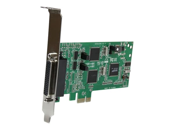 StarTech.com 4-ports seriell PCI Express-grensesnittkort - 2 x RS232 2 x RS422 / RS485 - Seriell adapter - PCIe - RS-232, RS-422, RS-485 - 4 porter