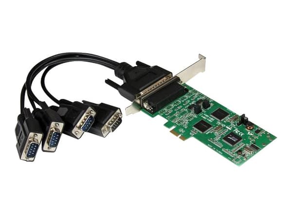 StarTech.com 4-ports seriell PCI Express-grensesnittkort - 2 x RS232 2 x RS422 / RS485 - Seriell adapter - PCIe - RS-232, RS-422, RS-485 - 4 porter