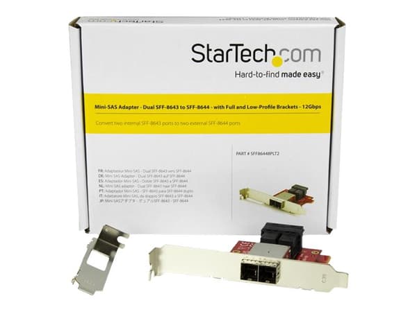 DUAL SFF-8643 TIL DUAL SFF-8644 CABL MINI SAS ADAPTER-12GBPS