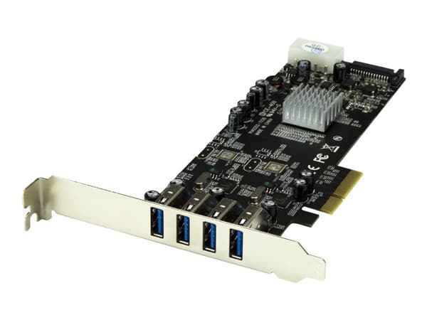 StarTech.com 4-Port USB 3.0 PCI Express Card Adapter - PCIe SuperSpeed USB 3.0 Expansion Card w/ 2 Dedicated 5Gbps Channels (PEXUSB3S42V) - USB-adapt