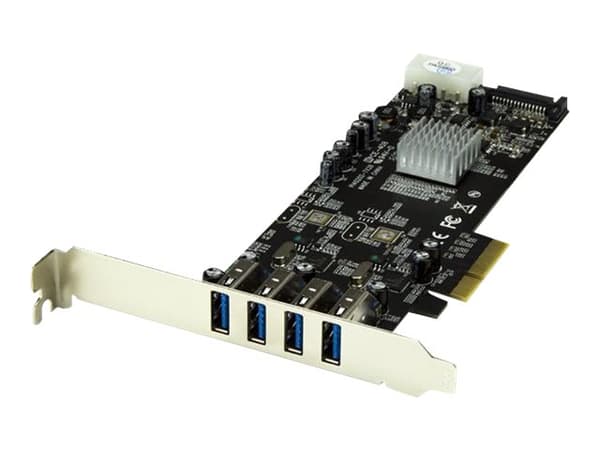 StarTech.com 4-Port USB 3.0 PCI Express Card Adapter - PCIe SuperSpeed USB 3.0 Expansion Card w/ 2 Dedicated 5Gbps Channels (PEXUSB3S42V) - USB-adapt