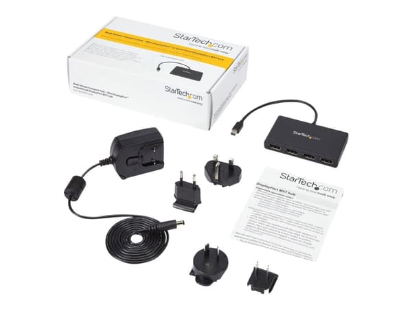 StarTech.com 4-ports multi-bildskärmsadapter - Mini DisplayPort till DisplayPort MST-hubb - 4x 1080p - Video-splitter för utökat skrivbordsläge endas
