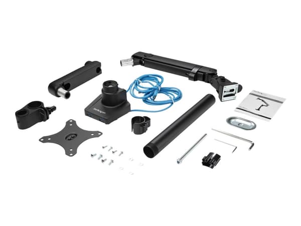 StarTech.com Desk Mount Monitor Arm with 2x USB 3.0 ports, Pole Mount Full Motion Single Arm Monitor Mount up to 17.6lbs/8kg VESA Display, Ergonomic