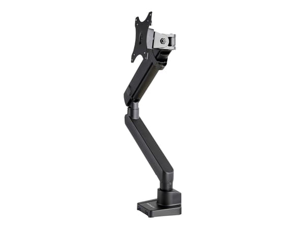 StarTech.com Desk Mount Monitor Arm with 2x USB 3.0 ports, Slim Full Motion Adjustable Single Monitor VESA Mount up to 17.6lbs (8kg) Display, Ergonom