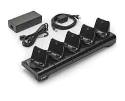 Zebra 5-Slot Docking Cradle - Printeropladningsdock - output-stikforbindelser: 5 - Yhdistynyt kuningaskunta - ZQ300-sarjalle