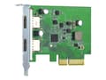 Pikkukuva 3 / 5: QNAP QXP-10G2U3A - USB-sovitin - PCIe 2.0 x2 lavprofil - USB 3.2 Gen 2 x 2 - QNAP TS-1232, 1253, 1277, 253, 453, 473, 677, 853, 877, 977, TVS-2472, 4