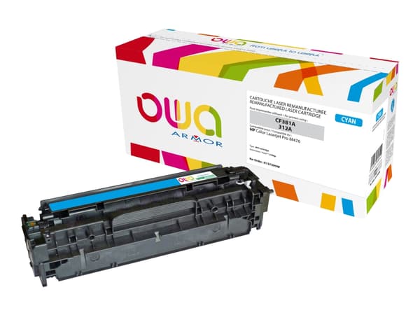 OWA - Cyan - kompatibel - tonerpatron (alternativ for: HP CF381A) - for HP Color LaserJet Pro MFP M476dn, MFP M476dw, MFP M476nw