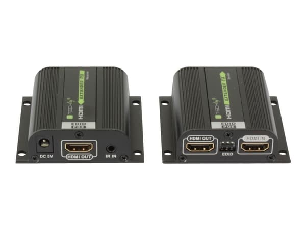 TECHly IDATA EXT-E70POED - Lähetin ja vastaanotin - video/audio/infra-laajennin - HDMI - jopa 40 m:n etäisyys