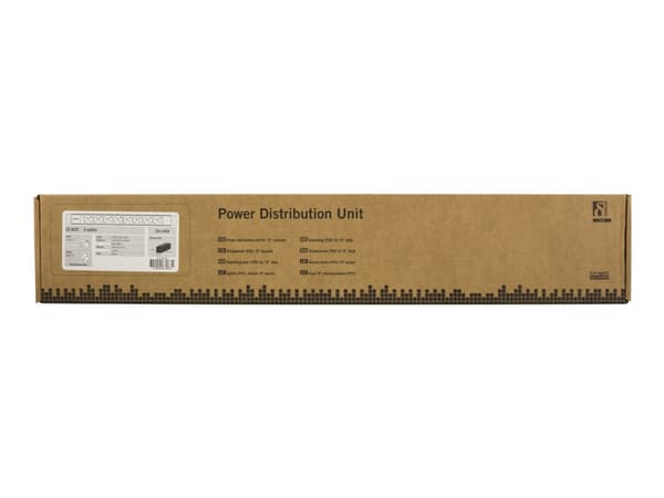 DELTACO GT-8529 - Strømfordelingslist (kan monteres i rack) - 4000 watt - inngang: power CEE 7/7 - utgangskontakter: 8 - 1U - 19" - 2 m kabel - svart