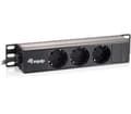Miniatyrbilde 1 av 3: Equip 333299, 1U, Plast, Sort, 3 AC-utganger, 1,5 m, 250 V