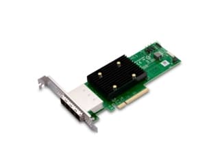 Broadcom HBA 9500-16e, PCIe, SAS, Fullhöjd/låg profil, Svart, Grön, Metallisk, 5000000 h, Australia/New Zealand (AS/NZS CISPR 22), Canada ICES-003 Cl Svart, Grön, Metallisk