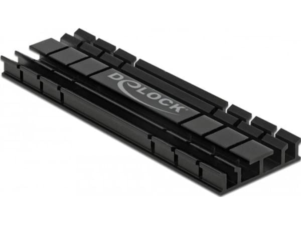 DeLOCK Heat Sink flat 70 mm M.2-moduulille - Solid state drive - jäähdytyslevy - musta