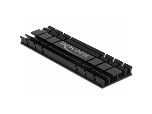 DeLOCK Heat Sink flat 70 mm M.2-moduulille - Solid state drive - jäähdytyslevy - musta