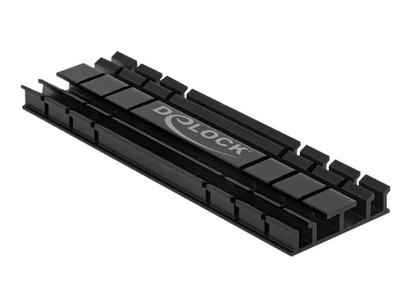 DeLOCK Heat Sink flat 70 mm M.2-moduulille - Solid state drive - jäähdytyslevy - musta