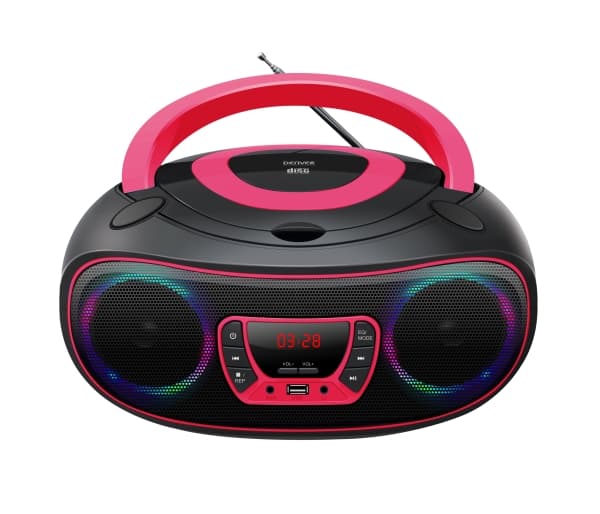Denver TCL-212BT PINK, 1,19 kg, Musta, Vaaleanpunainen, Kannettava CD-soitin