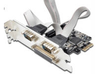 MicroConnect - Parallell/seriell adapter - PCIe 2.0 - parallell x 1 + seriel x 2