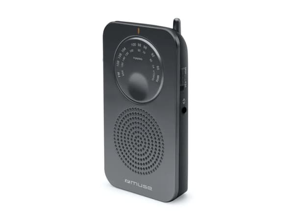 Muse M-01RS, Personlig, Analog, FM, MF, 3,5 mm, Sort, Rotasjon