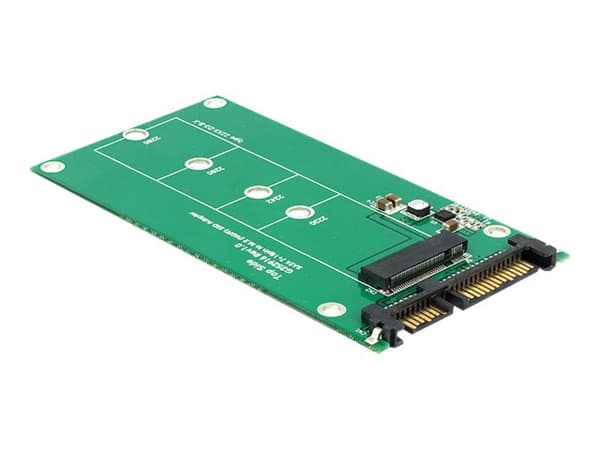 Delock Converter SATA 22 pin > M.2 NGFF - SATA-adapter - SATA-kombo til nøkkel M-spor (støtter M-nøkkel eller B+M-nøkkelmoduler)