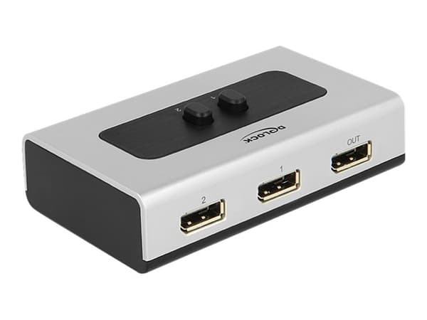 Delock - Video/audio switch - 2 x DisplayPort - stasjonær