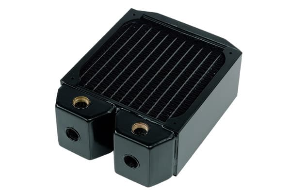 Alphacool Kühler, Kylfläns, mässing, Koppar, Stål, Svart, 12 cm, 124 mm, 157 mm